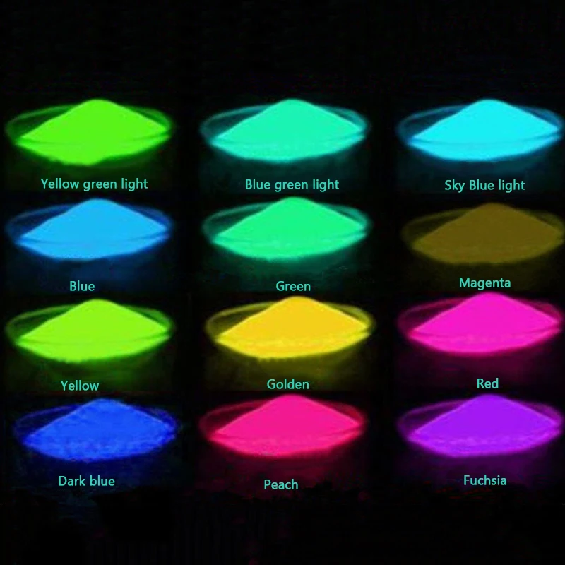 30g Luminous Powder Fluorescent Glitter Dust Glow In The Dark DIY Craft Nail Art Decor Neon Phosphor Decorations | Дом и сад