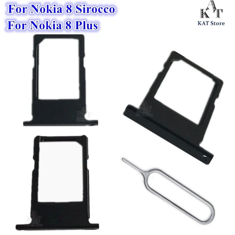 

1Pcs For Nokia 8 Sirocco 8S Plus SIM Card Tray Slot Holder SIM Slot With Eject Pin Tool Replacement Parts