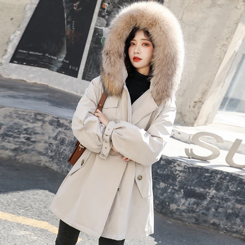 Broad wife half high collar knitted dress autumn