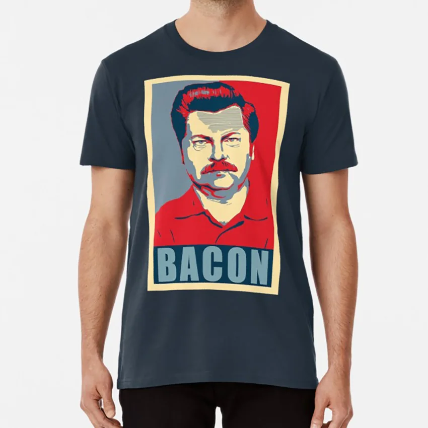 Ron Hope Swanson T Shirt Ron Swanson Parchi E Parchi Ricreativi Ron Steak Carne Animali Gioco Uova Pollo