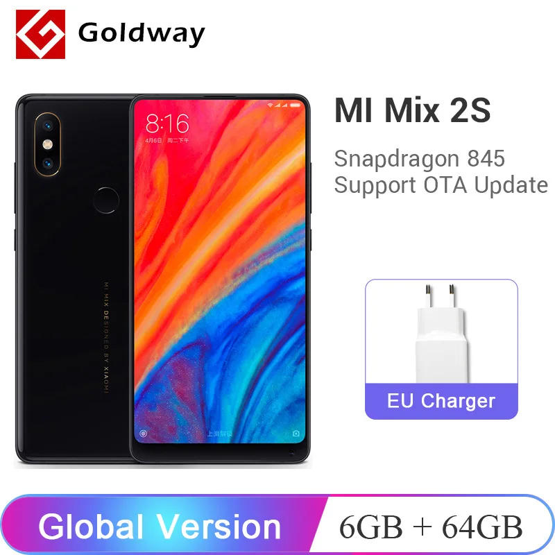 Глобальная версия Xiaomi mi x 2S 6GB 64GB Snapdragon 845 Восьмиядерный мобильный телефон 5 99