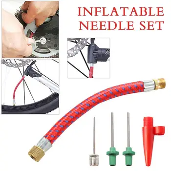 

Inflating Needle Valve Air Needle Football High Pressure Pump Basketball Stainless Steel Red Inflating Valve Connector Travel
