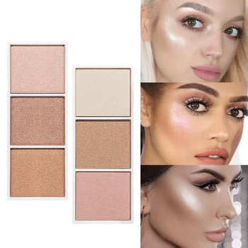 

3 Color Bronzers & Highlighters Repair Capacity Palette Makeup Facial Contour Powder Cosmetics Beauty Face Contour Blush 3.28