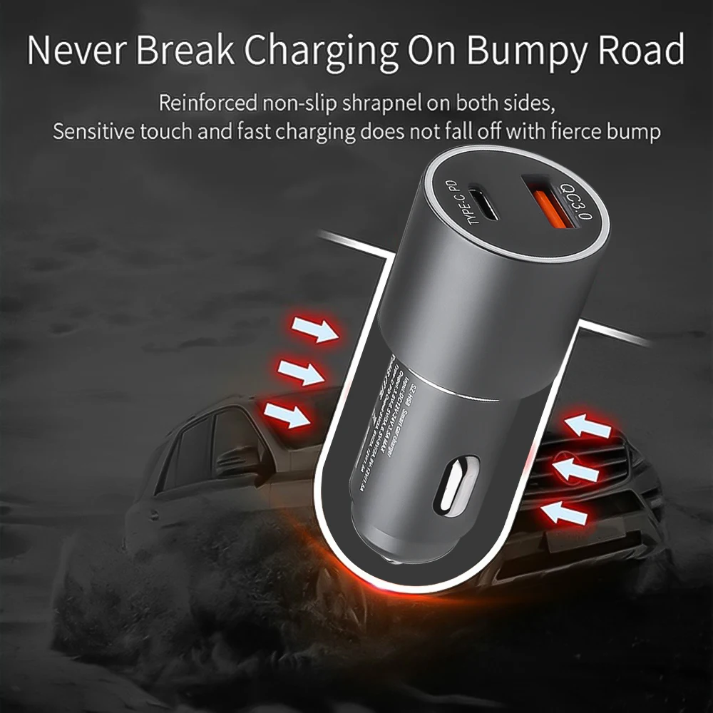 KEBIDU usb type C PD автомобильное зарядное устройство для iPhone samsung Xiaomi huawei Quick Charge 3,0 Автомобильное USB зарядное устройство для телефона