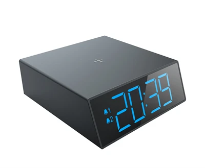 Электронный будильник Беспроводное зарядное устройство для s10/s10e прикроватный Повтор будильника светящиеся цифровые часы Современный декор светодиодный часы - Цвет: 10W