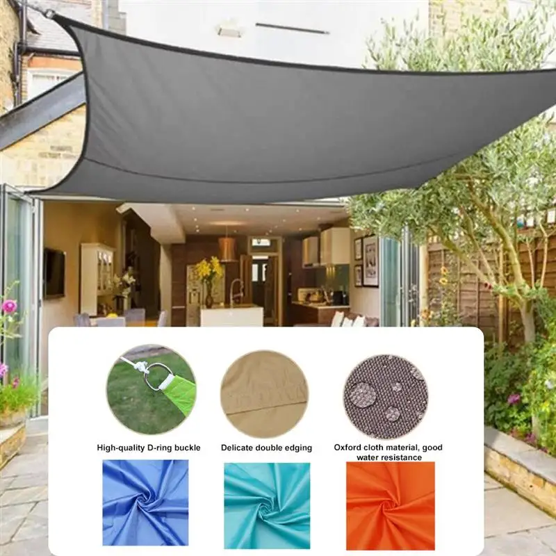 Rectangle Sun Shade Sail Canopy Tent 200x300cm Outdoor Cloth UV Block Sunshade Fabric Awning Shelter for Garden | Дом и сад