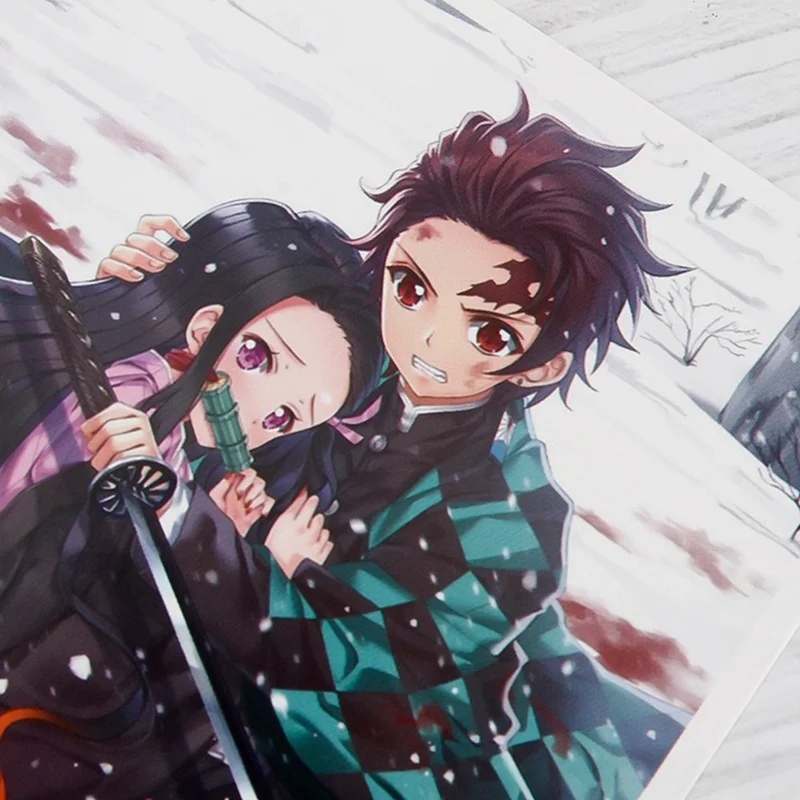 Демон убийца Kimetsu No Yaiba аниме большая открытка поздравительная открытка с сообщением подарочные канцелярские товары