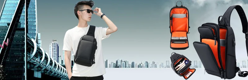 2021 Anti-theft lock Chest Bag for USB charging travel Shoulder bag High-quality Messenger Bags Waterproof Men's Crossbody Bag