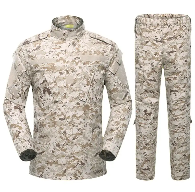 5 видов цветов, Мужская армейская Военная униформа, Тактический Костюм ACU, спецназ, боевая рубашка, пальто, штаны, комплект, камуфляжная одежда для солдат - Цвет: Digital desert