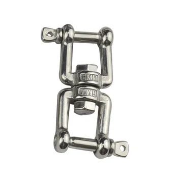 

1PC Jaw And Jaw Anchor Chain Swivel Connecter 304 Stainless Steel Polished 4mm 5mm 6mm 8mm 10mm For Marine Boat Accessories