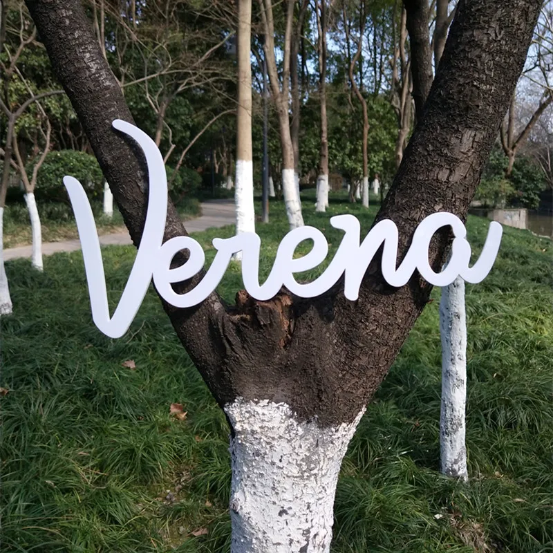 Personalized Name Sign Custom Laser Cut Backdrop Wooden Nursery Unique | Дом и сад