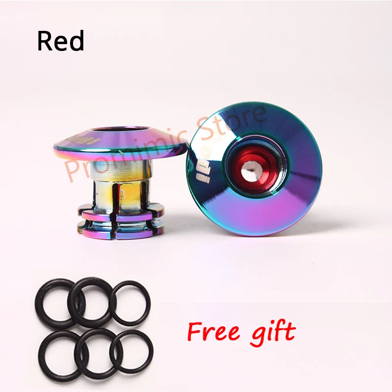 1pair Red ODI заглушки для велосипедной ручки MTB велосипедные крышки для руля легкие Заглушки для MTB BMX DH FR баланс Аксессуары для велосипеда - Цвет: 1pair Red