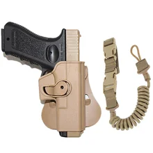 

Tatical Gun Holster for Glock 17 19 22 26 Pistol Sling Airsoft Pistol Holster Case with Gun Sling Hunting Accessories Holsters