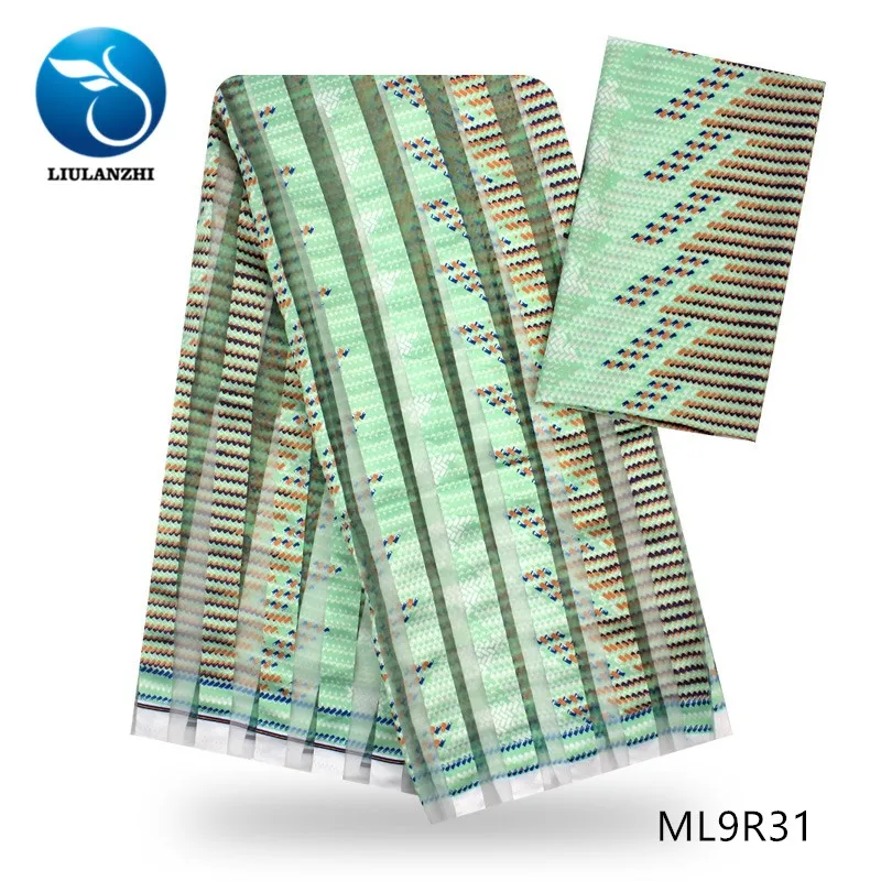 LIULANZHI принты дизайн лента ткань tissu с органзой 4 ярдов+ 2 ярдов шарф швейная мягкая лента ML9R12-33