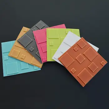 

PE Foam Elastic Modern Wall Stickers Square Adhesive Decals For Living Room Bedroom DIY Art Home Decor