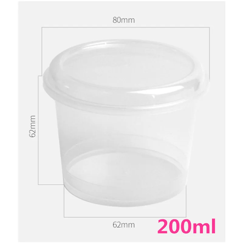 cup and lid 20 шт китайская чистая красная чашка для мороженого одноразовый плотный пластиковый, для десерта кружка для пудинга бутылка для йогурта пудинг прозрачная упаковка чашка с крышкой - Цвет: cup and lid