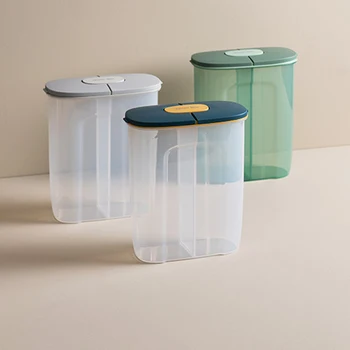 

2500ML Transparent Grain Storage Bottle Household Kitchen Food Moisture-Proof Sealed Cans Dry Cereal Container