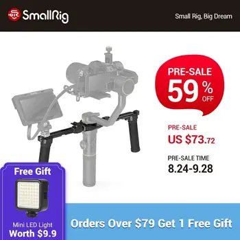 

SmallRig Dual Handgrip With 1/4"-20 & ARRI 3/8-16 screws & NATO Rail & Cold Shoe for ZHIYUN CRANE 2S Handheld Stabilizer - 3004