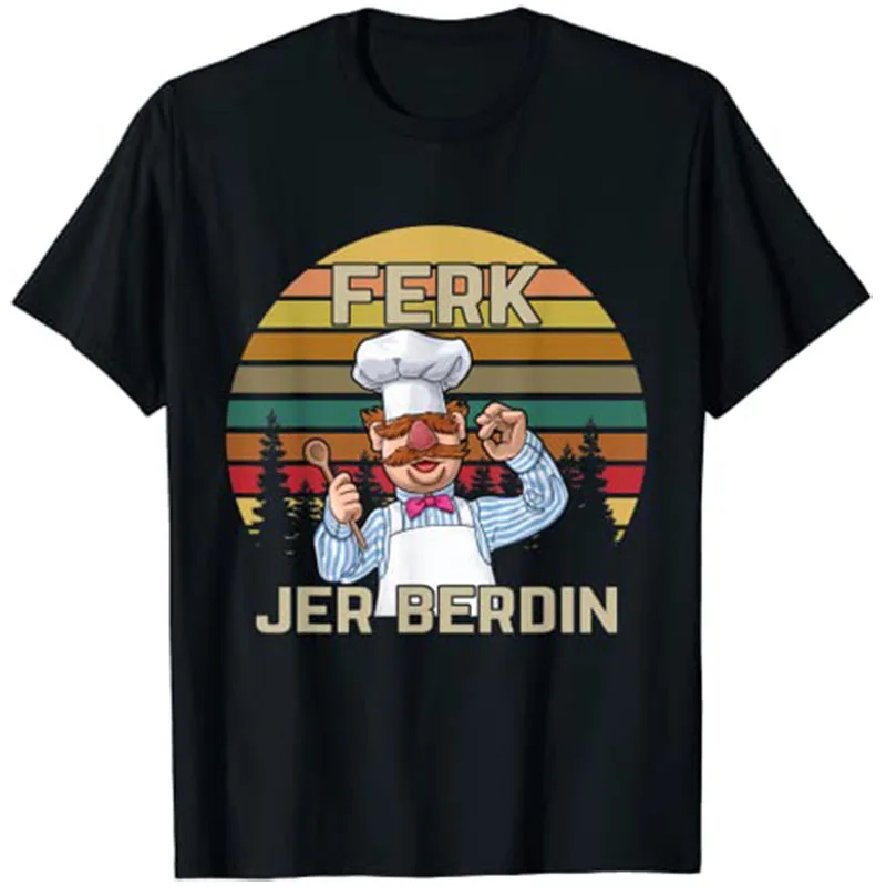 

Funny-Ferk-Jer-Berdin-Vintage T-Shirt Fun Chef Design Shirts Christmas Tee Tops Gift