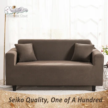 

Solid Color Elastic Sofa Cover For Living Room Skin-friendly Stretch Slipcover All-inclusive Couch Cover For Moderm Home