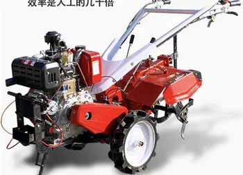 

Ditching machine small agricultural deep ditch garden management machine multi-function four-wheel drive diesel cultivating tool