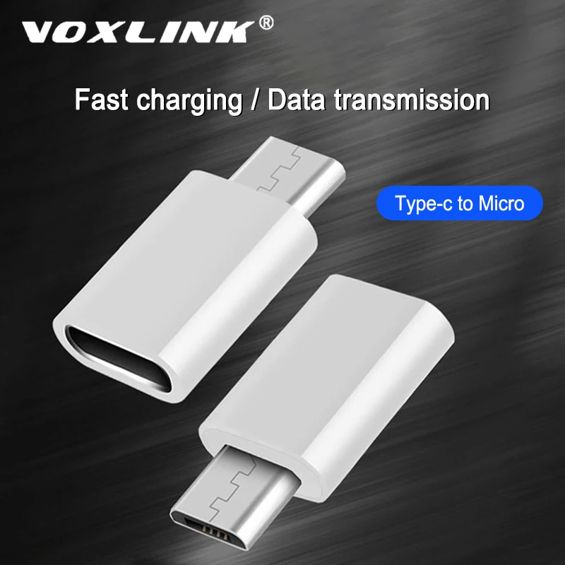 VOXLINK Micro To Type-c usb Adapter Alloy Case Android Micro USB Connector Type C For Sumsung Huawei For Xiaomi phone Adaptors