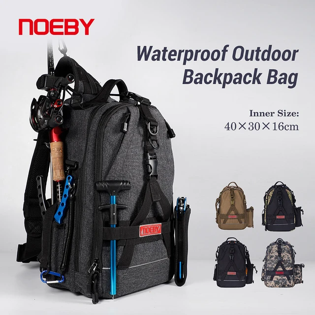 NOEBY mochila de pesca multifuncional, bolsa de pecho de nailon