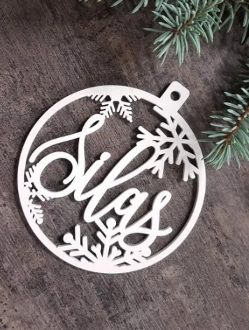 CHRISTMAS custom baubles Christmas baubles personalized ornament laser cut names CHRISTMAS custom gift tags with year and name D
