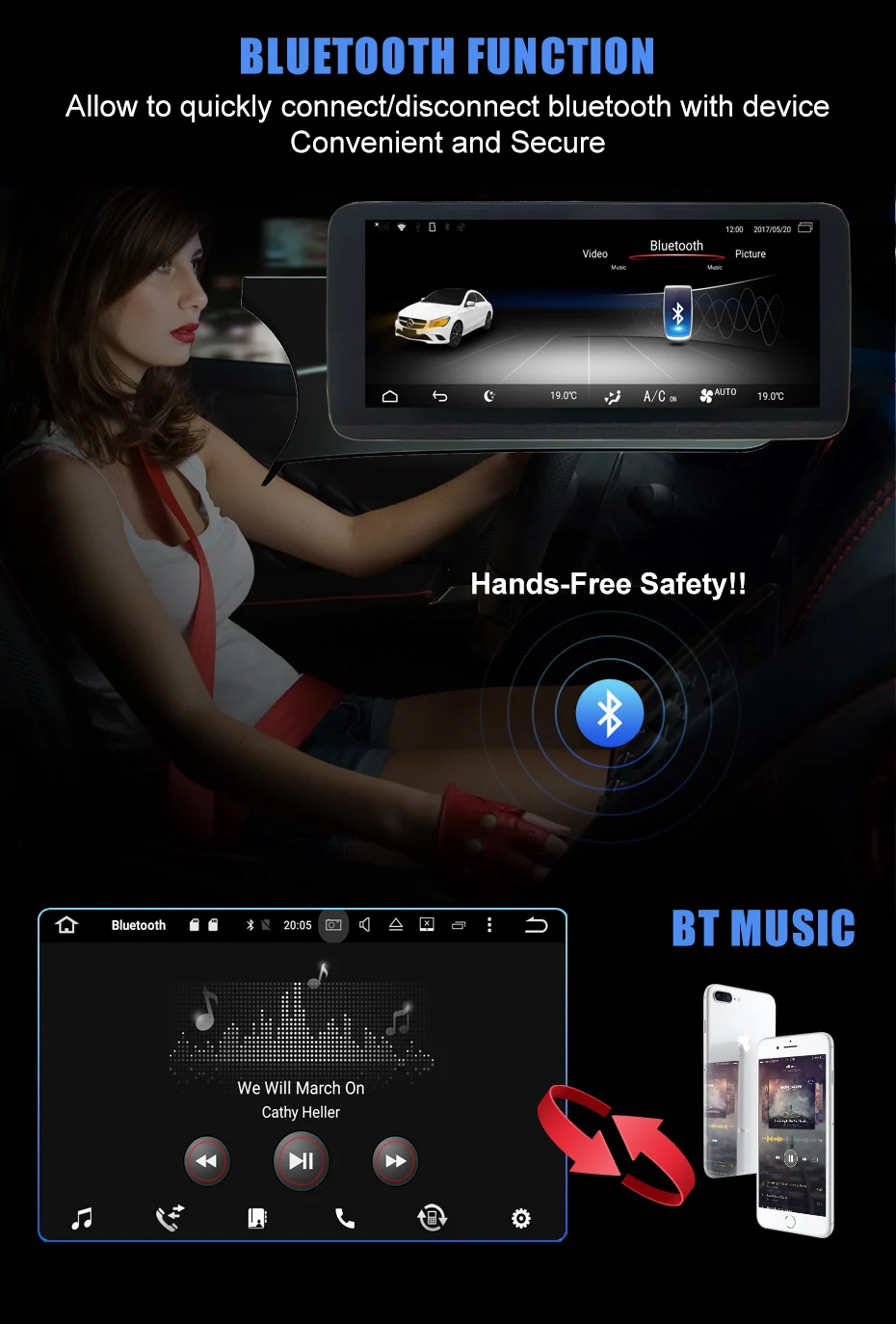 Clearance KANOR Android 8.0 Car Radio Player For Mercedes Benz C Class W204 2011-2014 Car Monitor Audio GPS Navigation Stereo Auto 1