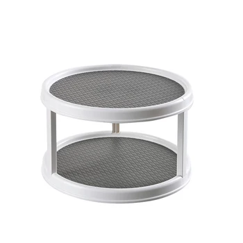 

Durable 360 Degree Rotatable Stackable Stable Space Saving Kitchen ABS Anti Slip Storage Rack Large Capacity Multi Layers