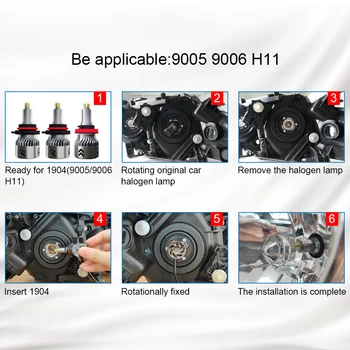 

2PC 6000K h7 led Car headLights Bulbs H1 H3 H4 H7 H8 HB2 HB3 HB4 9005 9006 LED CSP Chip Auto Car Headlight Bulbs 3800LM-9600LM