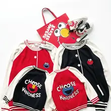 Tonytaobaby/осенне-зимнее платье; Новинка; вязаный свитер с вышивкой для маленьких мальчиков и девочек; одежда для мам и детей