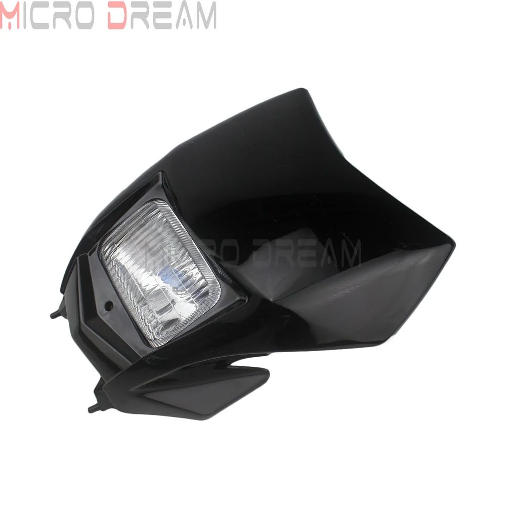 Черный Мотокросс по бездорожью, обтекаемые фары для Honda CRF150F CRF230F- Yamaha WR450F WR250F YZ Dirt Pit спереди маяк