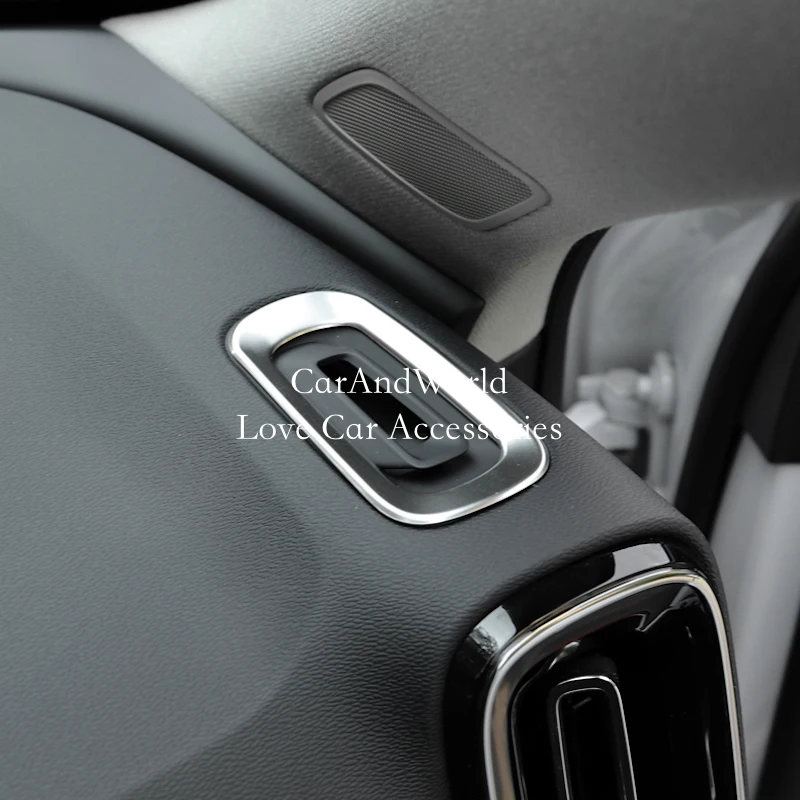 Для Volvo XC40- из нержавеющей стали передний выход кондиционера вентиляционная панель декоративное покрытие рамка отделка Аксессуары для салона автомобиля