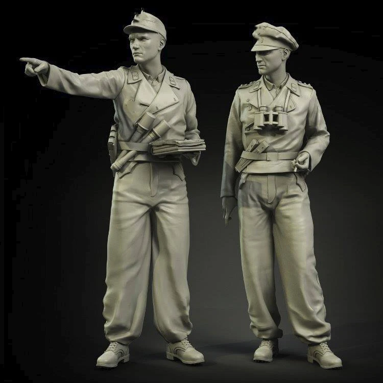 1/35 масштаб resin смола фигура танкер и коммандер 2 Коллекция фигурок фигурка
