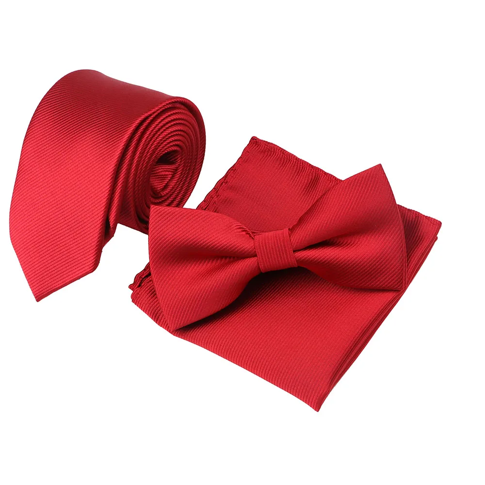 Горячая Мода Твердый набор галстуков мужские дизайнерские обтягивающие полосатые галстуки галстук бабочка платок галстуки для костюма галстук-бабочка Corbatas - Цвет: 14