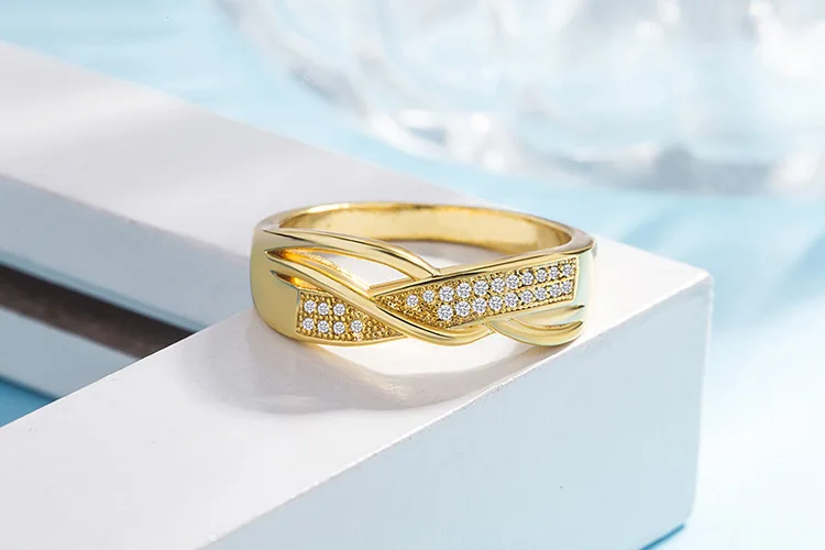Kemstone Creatived Engagemnet кольцо медь золото посеребренное кольцо для женщин ювелирные изделия подарок