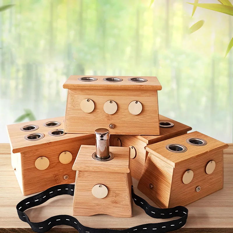 Moxibustion Box Nature Bamboo Burner Warm Acupuntura Massage Therapy Moxa Stick Body Acupoint Massager Health Care Relieve Pain