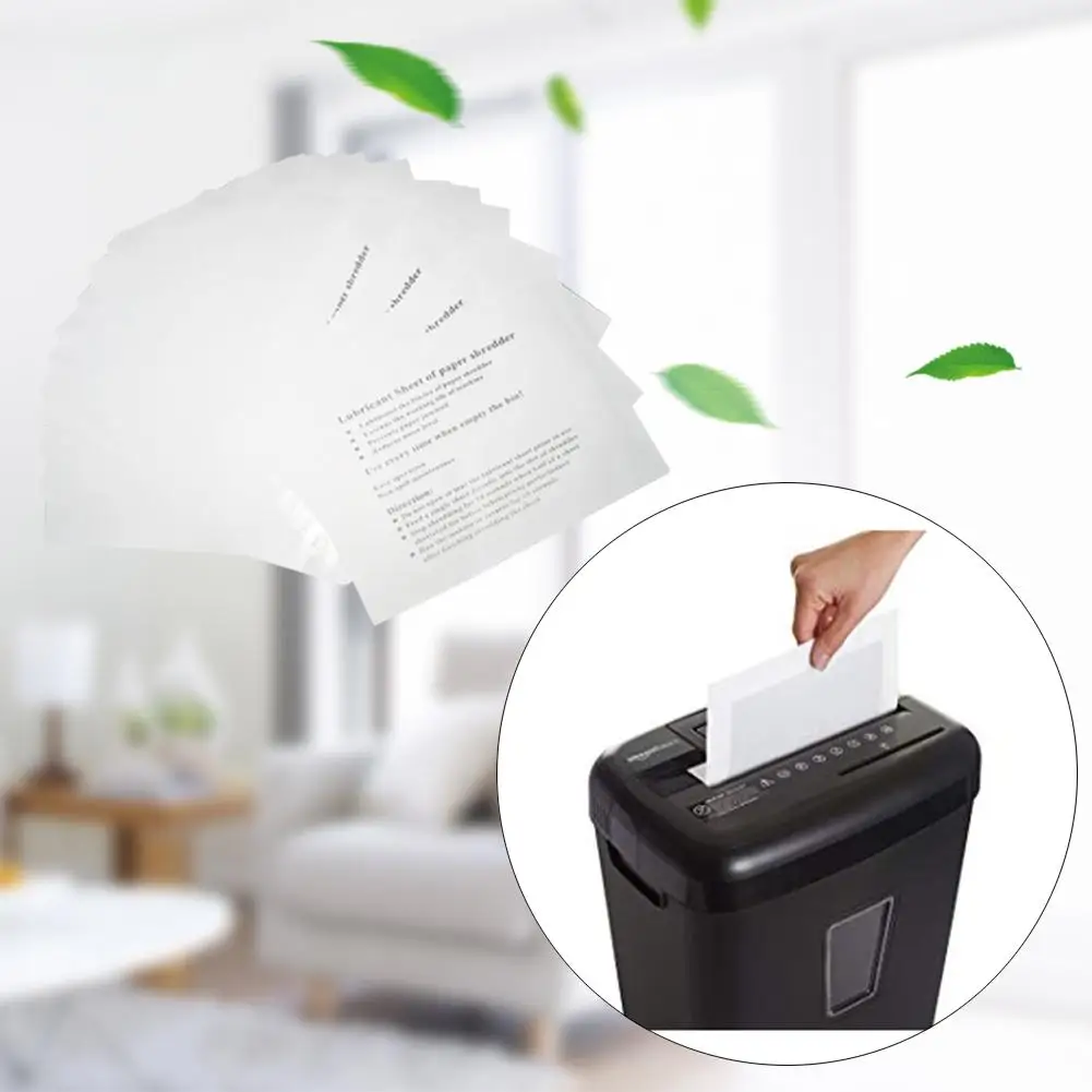 

12PCS Pack Paper Shredder Sharpening Lubricant Oil Shredder Lubricating Sheets Oil For Computer Office Use Accessories