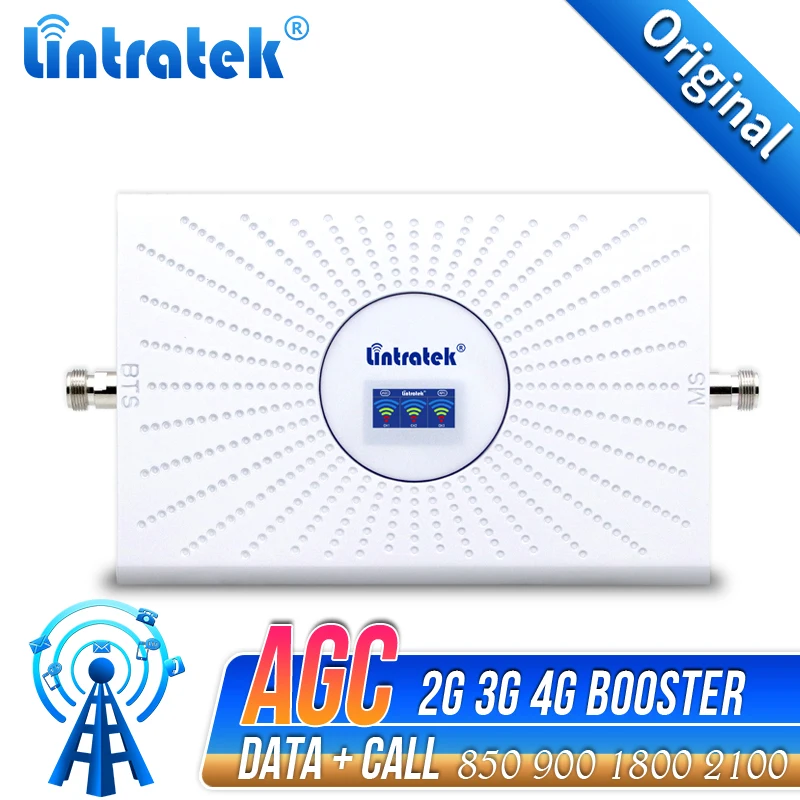 4G Mobile Signal Amplifier GSM LTE Signal Repeater 3G 2G GSM WCDMA 900 1800 2100 Data call Network Signal Booster for 3~5 rooms
