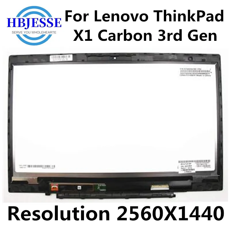 

Новинка для Lenovo Thinkpad X1 Carbon 3rd Gen 20BS 20BT 14 "2560*1440 LCD сенсорный экран Замена в сборе 00HN829 00NY405 00NY424