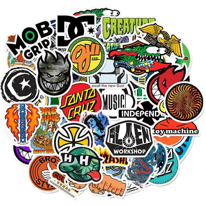 Graffiti Sticker Book Skateboard Guitar Luggage Cool Motorcycle Girl Waterproof Brand