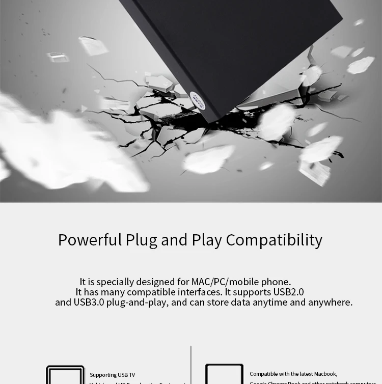 Кесу 2,5 дюймов внешний жесткий диск для хранения 320 г 500 USB3.0 1 ТБ 2 ТБ 750G HDD Портативный внешний жесткий диск HD изготовленным на заказ логосом