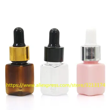 

wholesale 10ml square plastic dropper bottle, mini sample perfume essential oil Aromatherapy Liquid Pipette Refillable container