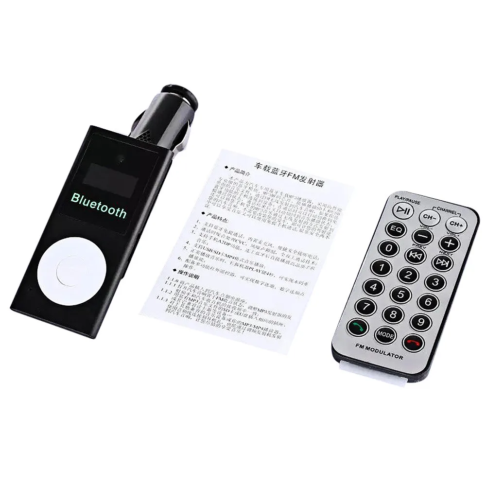 ЖК Bluetooth автомобильный комплект MP3 fm-передатчик USB Handsfree подходит для Android/iPhone/других смартфонов Поддержка дистанционного управления