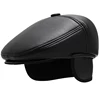 HT2629 Beret Cap Autumn Winter Hats for Men PU Leather Hat Vintage  Ivy Flat Cap Male Thick Warm Berets for Men Beret Hat 1