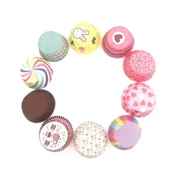 

100pcs/lot Muffin Cupcake Paper Cups Cake Forms Cupcake Liner Baking Muffin Box Cup Case Party Tray Cake Mold Decorating Tools