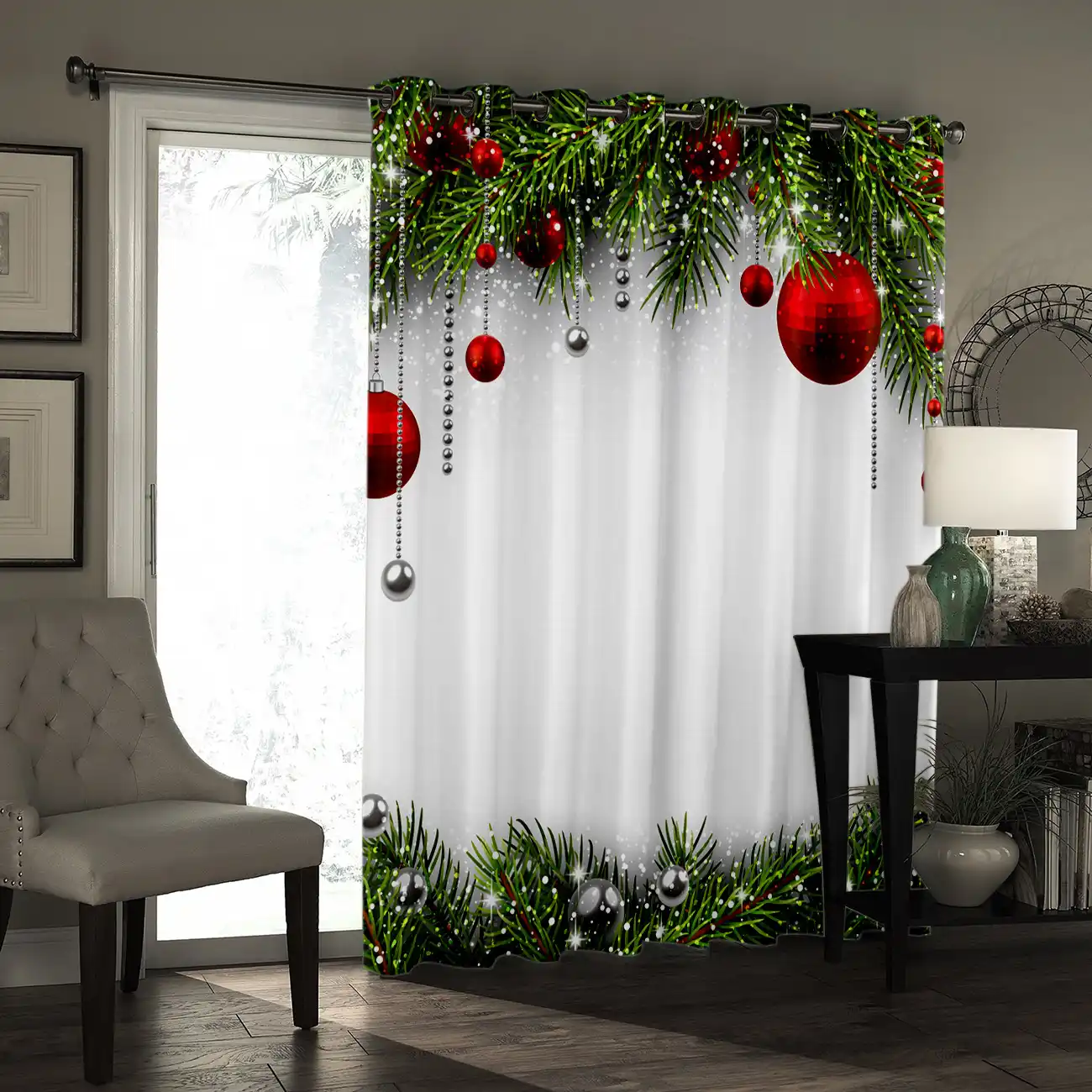 Christmas Curtains Large Window Living Room Curtains Kitchen Indoor Window Treatment Ideas High Blackout Curtain Thick Style Curtains Aliexpress