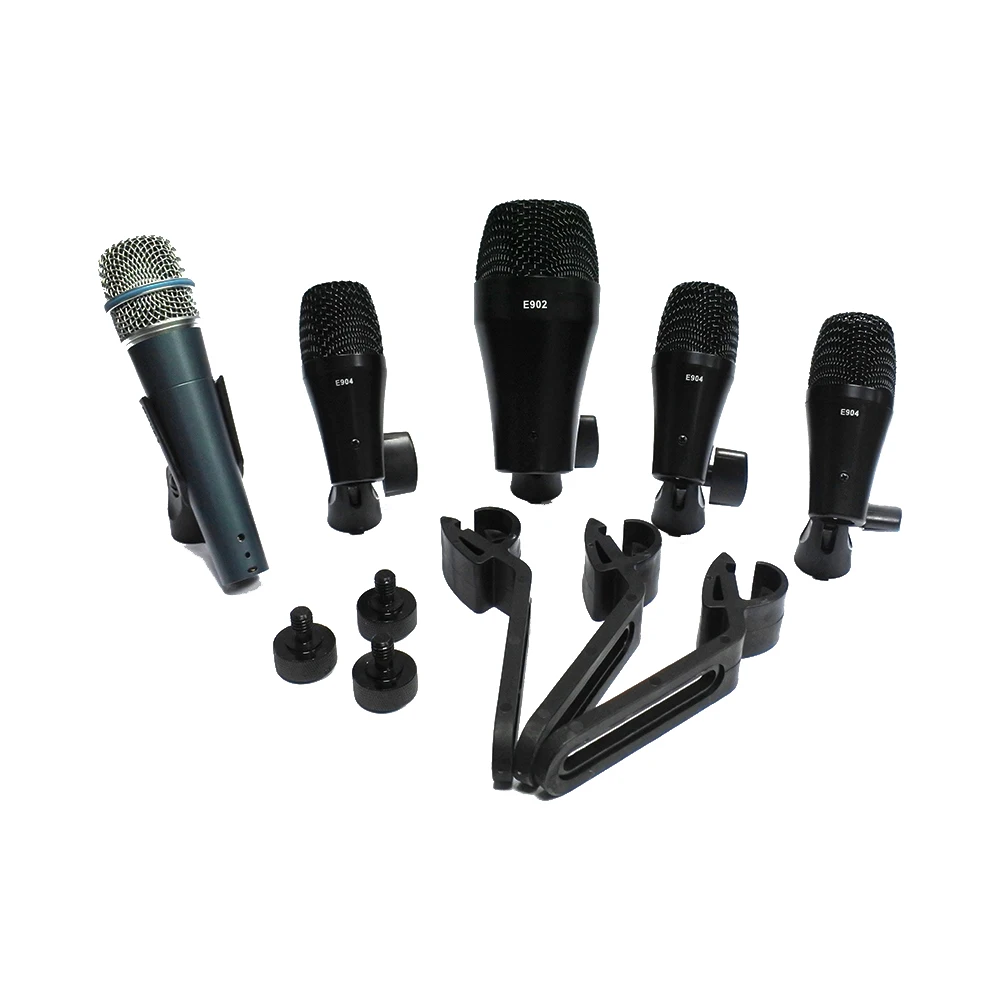 E902 E904 E906 Beta57a Kick Bass Snare Tom Drum Kit Microphone Set