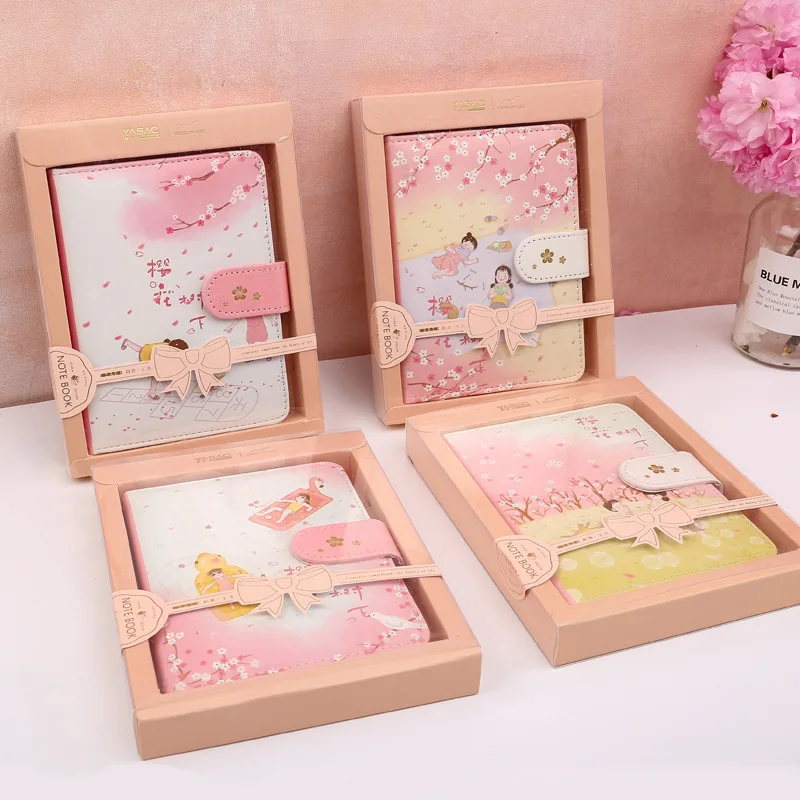 Фортуна канцелярские принадлежности вишневый цвет под деревом многофункциональные внутренние страницы ноутбук хипстер Студенческая ручка книга цвет Pa